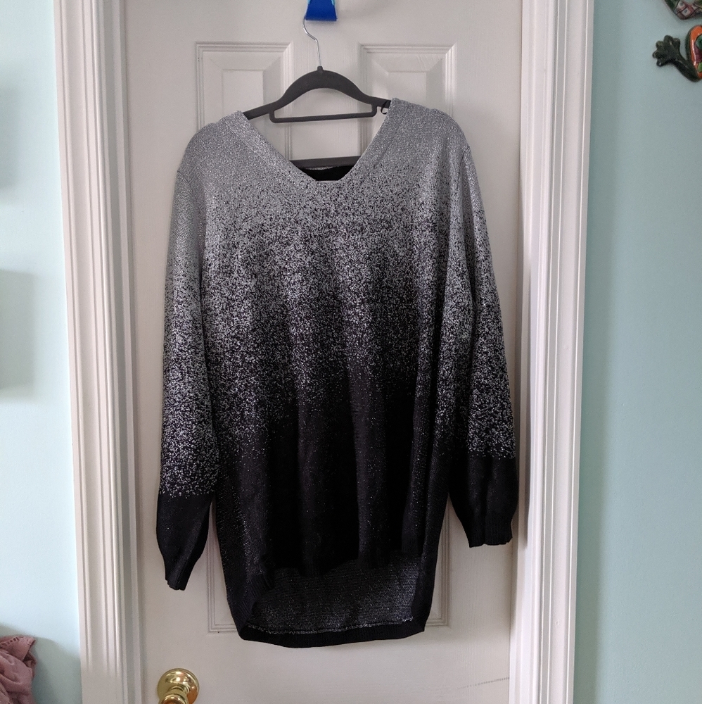 Festive holiday sweater, metallic sz 3x